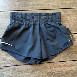 Athletic Works, Black Shorts, Size XS (4-5) Toddler, Drawstring, Reflective, NWT